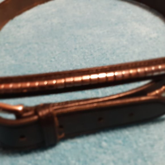 Classic silver clincher horse browband with black leather and matching belt - Picture 3 of 7